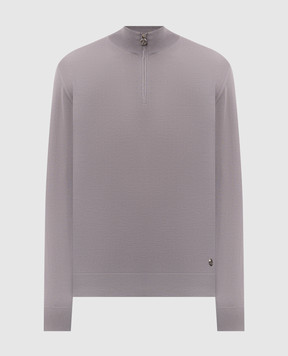 Stefano Ricci Gray wool jumper with zipper K303025L01F26345