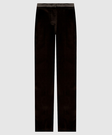 Dunkelbraune Samthose