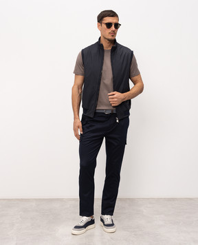 Bilancioni Blue vest with logo patch BE26G4OL1