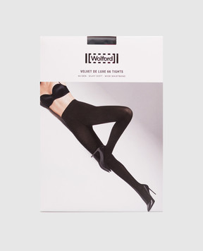 Wolford Blue tights VELVET DE LUXE 66 den 14775