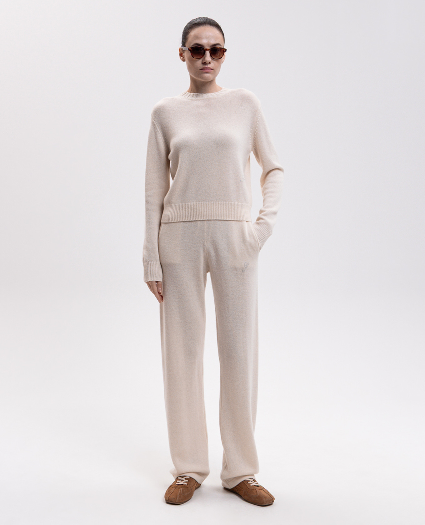 Ivory cashmere and wool jumper Sporty & Rich 2