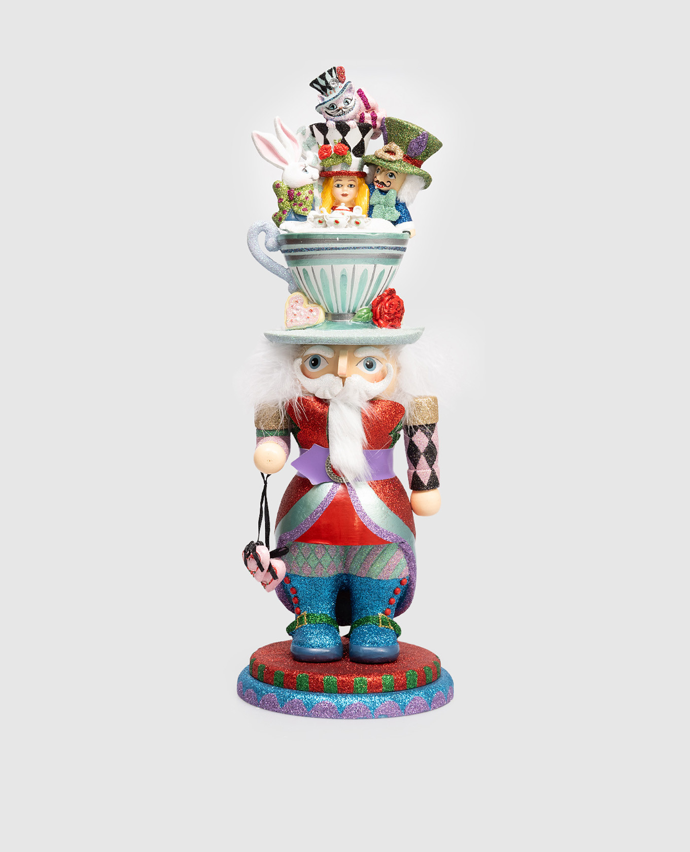 

Hollywood Alice Teacup Hat-Nutcrackers Figurine Kurt Adler, Red