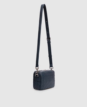 Bottega Veneta Blue leather bag with branded weaving 755923V2HL1
