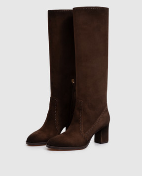 Santoni Brown suede boots WSDH72382FOTNHHA