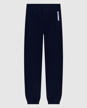 Jil Sander Blue insulated joggers with logo print JJ02KA0424J20128