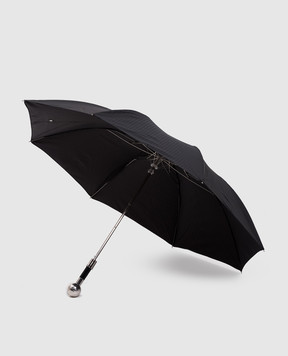 Pasotti Black Golf Ball Folding Umbrella OMITUO64SBLUES59732