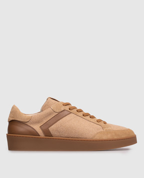 Canali Nuvola brown combination sneakers RC01358491229