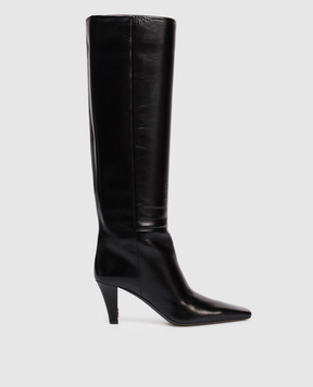 Saint Laurent Black glossy leather boots JILL 839749AAEHW