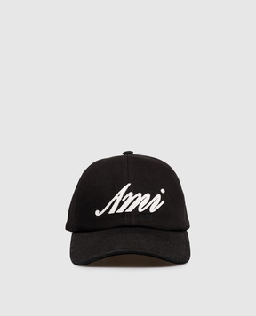 Ami Paris Black cap with logo patch UCP276AW0028