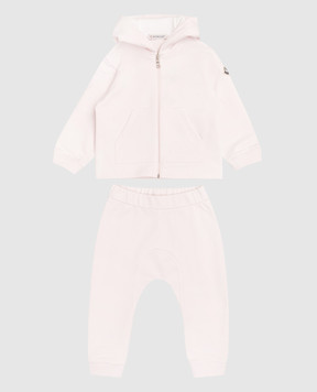 Moncler ENFANT Children's pink suit with logo L19518M0000289B9Y