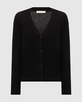 The Row Ovida black cashmere cardigan 11095Y973
