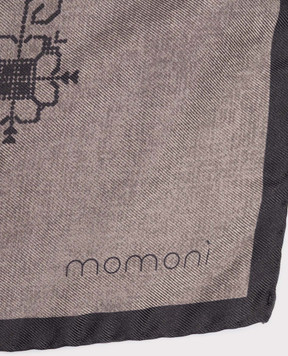 Momoni Grey Nipponia silk scarf MOSC001102MO