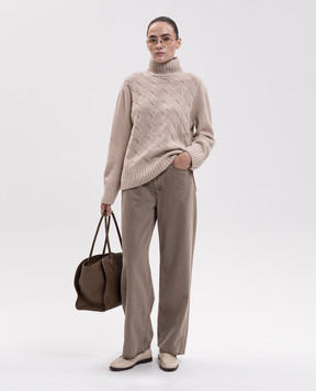Agnona Beige wool sweater K2120886A050Q