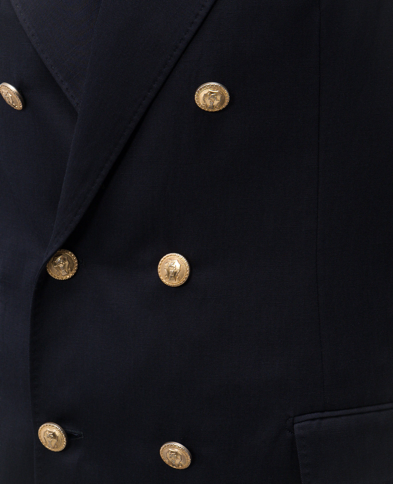 

Blue double-breasted silk and linen jacket Brunello Cucinelli