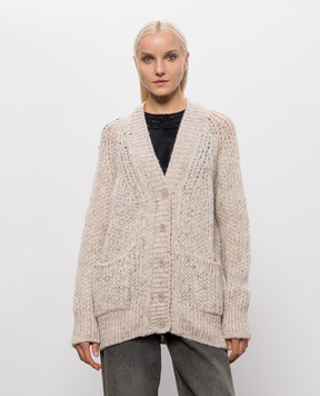 Ermanno Scervino Life Beige alpaca wool cardigan D494N503IJT