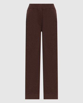 Brunello Cucinelli Brown cashmere lurex sweatpants M1E224779P