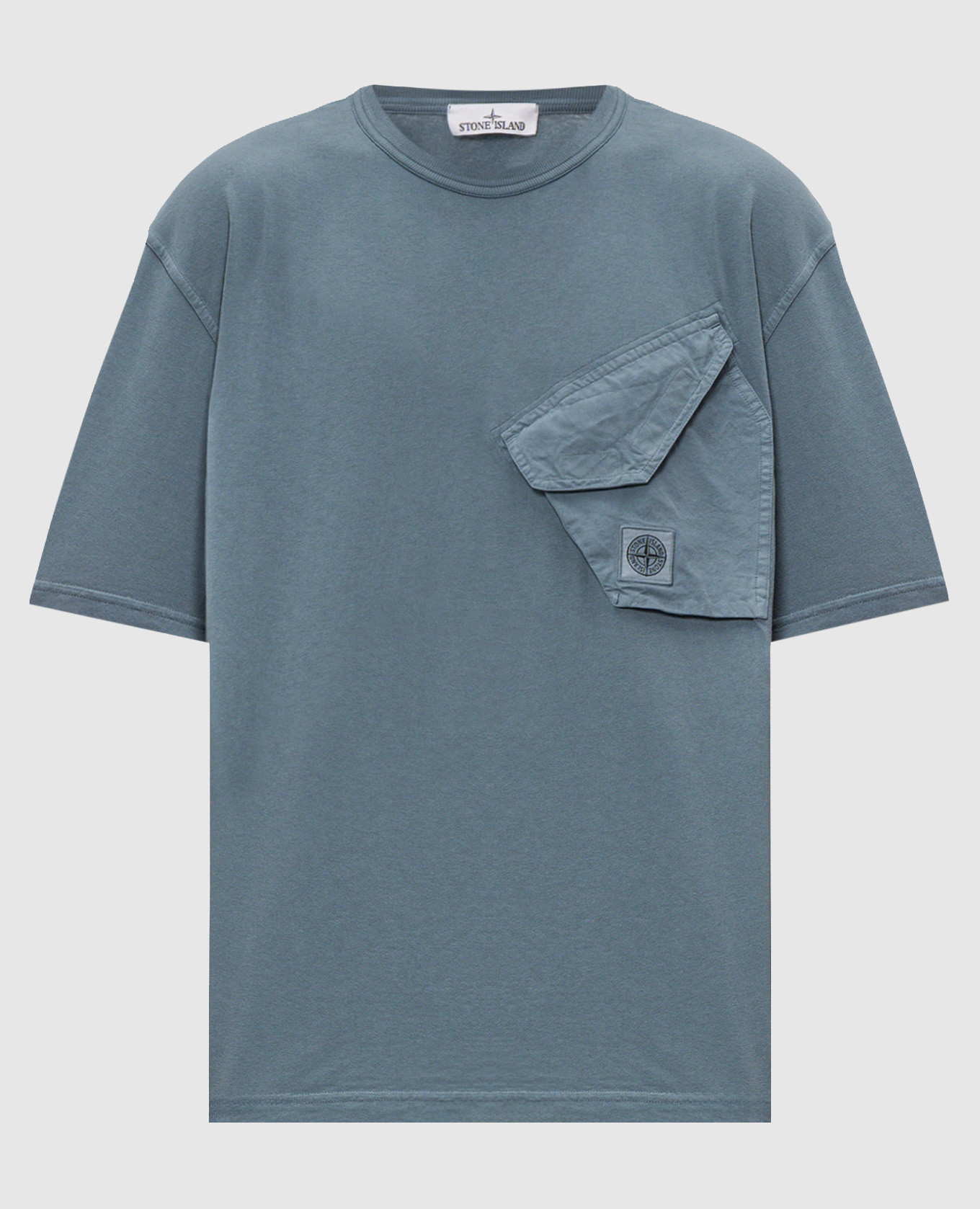 Blue T-shirt with pocket Stone Island