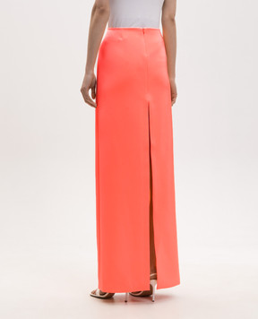 David Koma Orange maxi skirt with slit SS26DK09SL