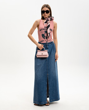 Dolce&Gabbana Blue denim maxi skirt F4DC4DG8OB3