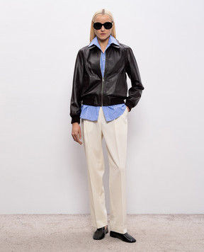 Yves Salomon Brown leather jacket 25EYV20155APXX