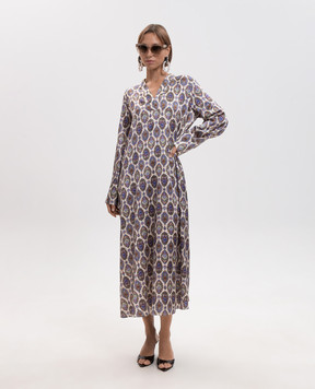 Momoni Amara ivory silk midi dress MODR03804MO
