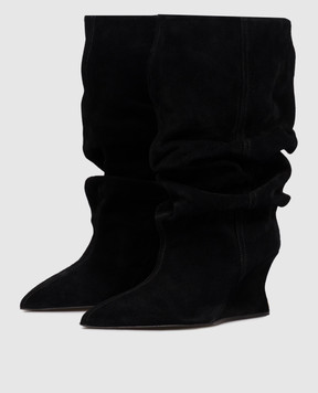 Balmain Black suede boots HN1TA181LCTA