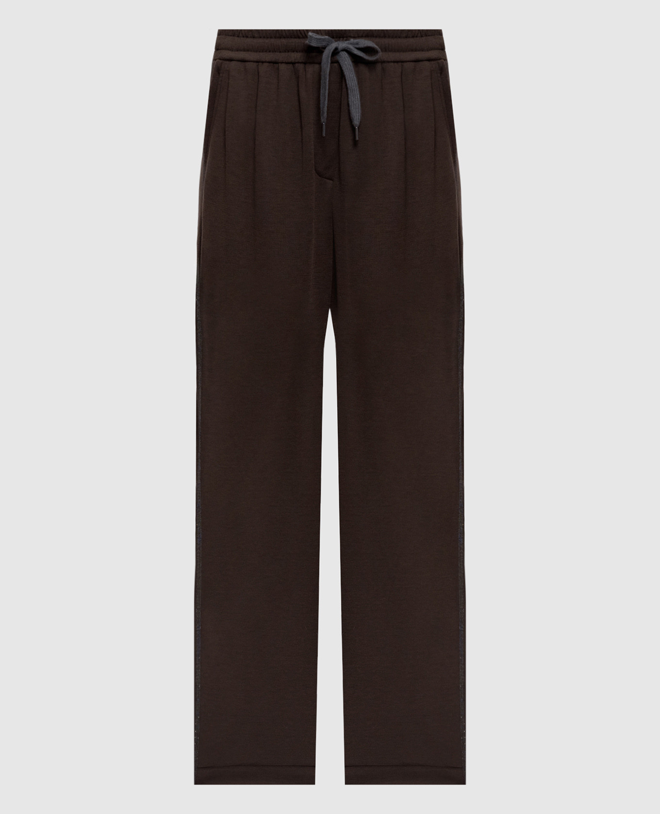Brown sweatpants with monil chain