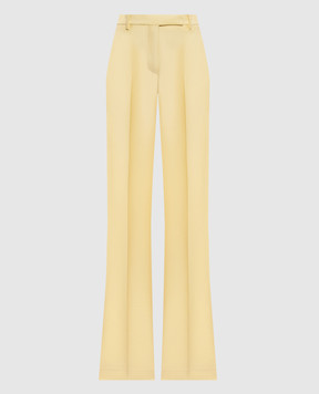 Tom Ford Yellow wool and silk pants PAW676FAX1666