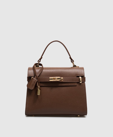 Brown leather bag