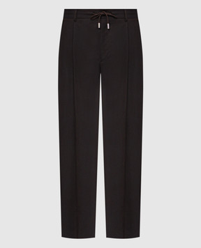 MooRER Brown ANTON wool and linen pants ANTONLIW