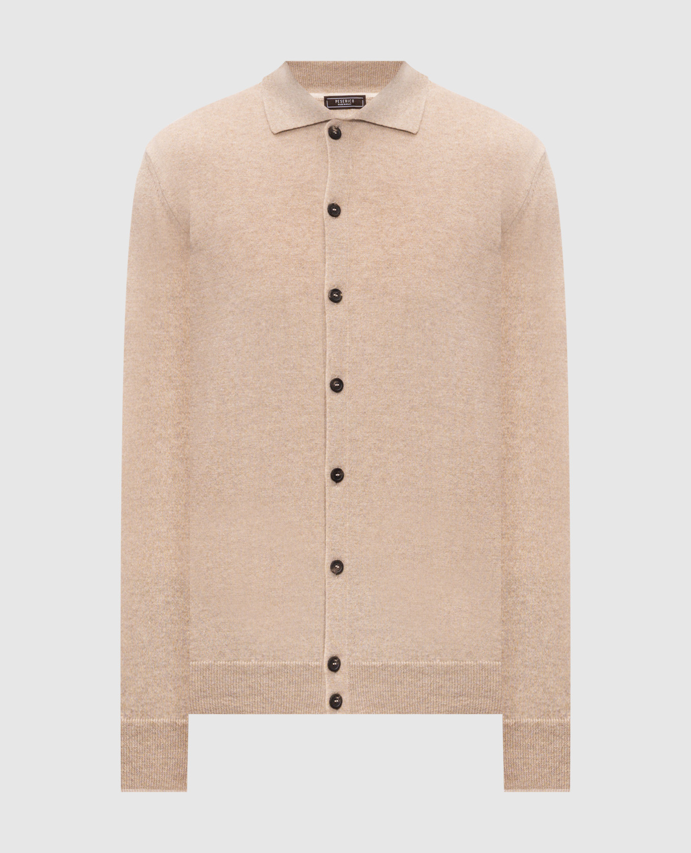 Beige wool and cashmere cardigan Peserico