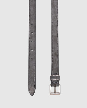 Peserico Gray suede belt with lurex A32610C0CC896