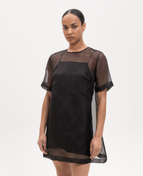Ami Paris Black silk dress FDR646SE0039