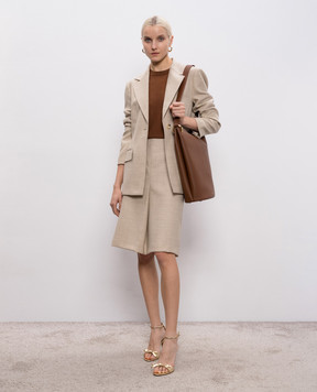 JOSEPH Beige Duggan wool skirt JF009570