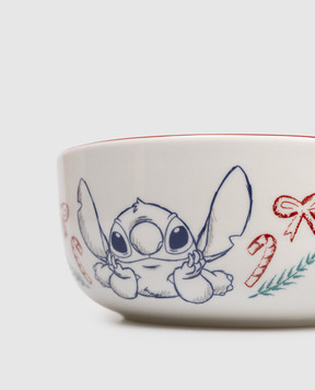 Disney White ceramic bowl Christmas Stitch DN25345