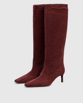 Babe Pay Pls Burgundy suede boots 522502ZA