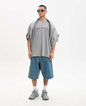 Vetements Grey melange Amsterdam T-shirt ME76TR252GXm