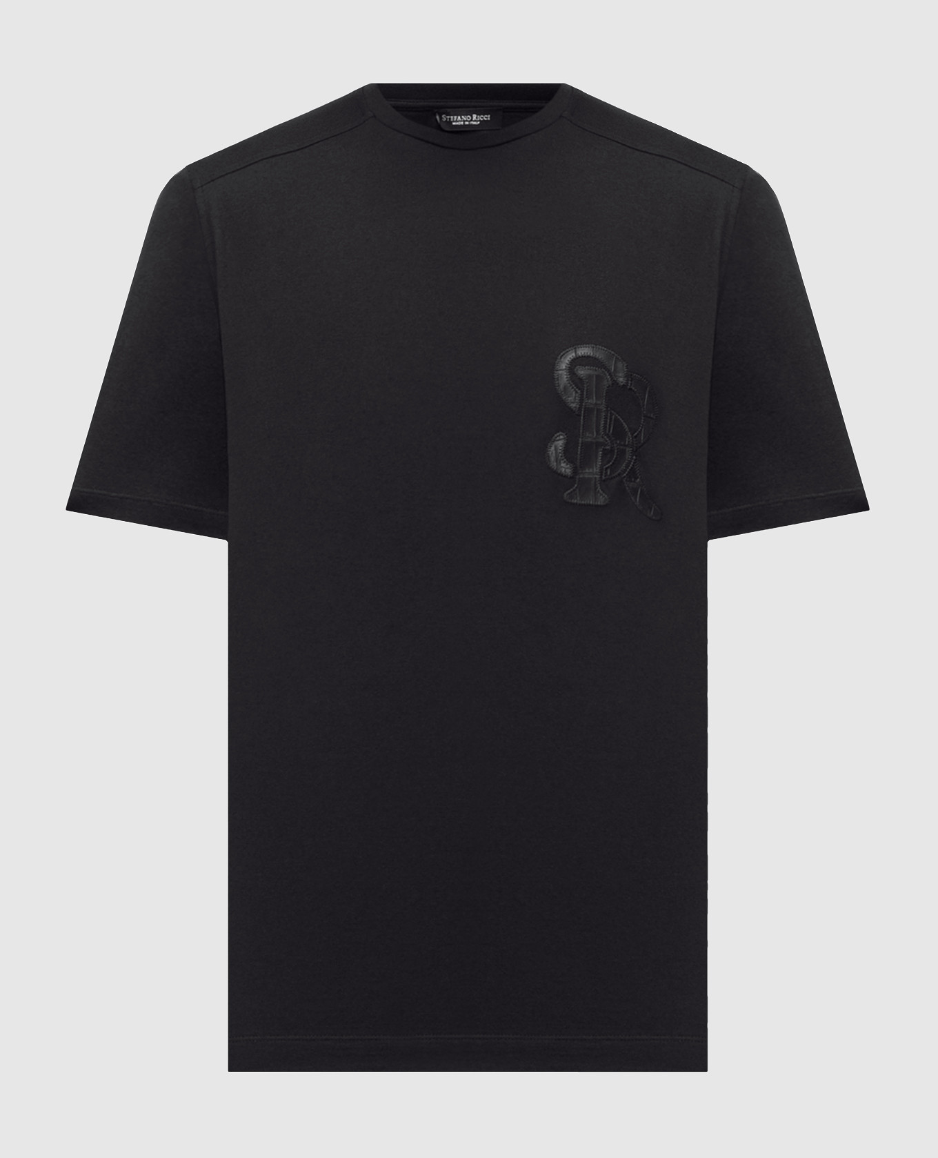 Black cashmere T-shirt