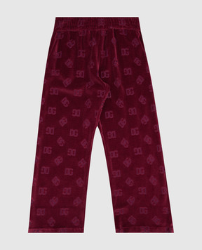 Dolce&Gabbana Children's burgundy velvet sweatpants L5JPJ3FJ7DL812+