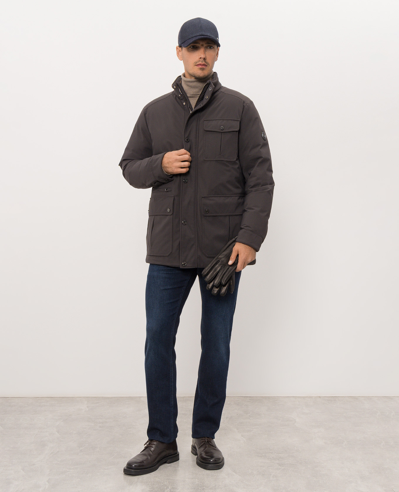 Blue jeans with textured emblem Stefano Ricci 2