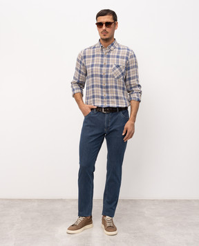 Florentino Checked linen shirt 126720612860