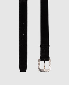 Stefano Ricci Black suede belt N381SDA577P