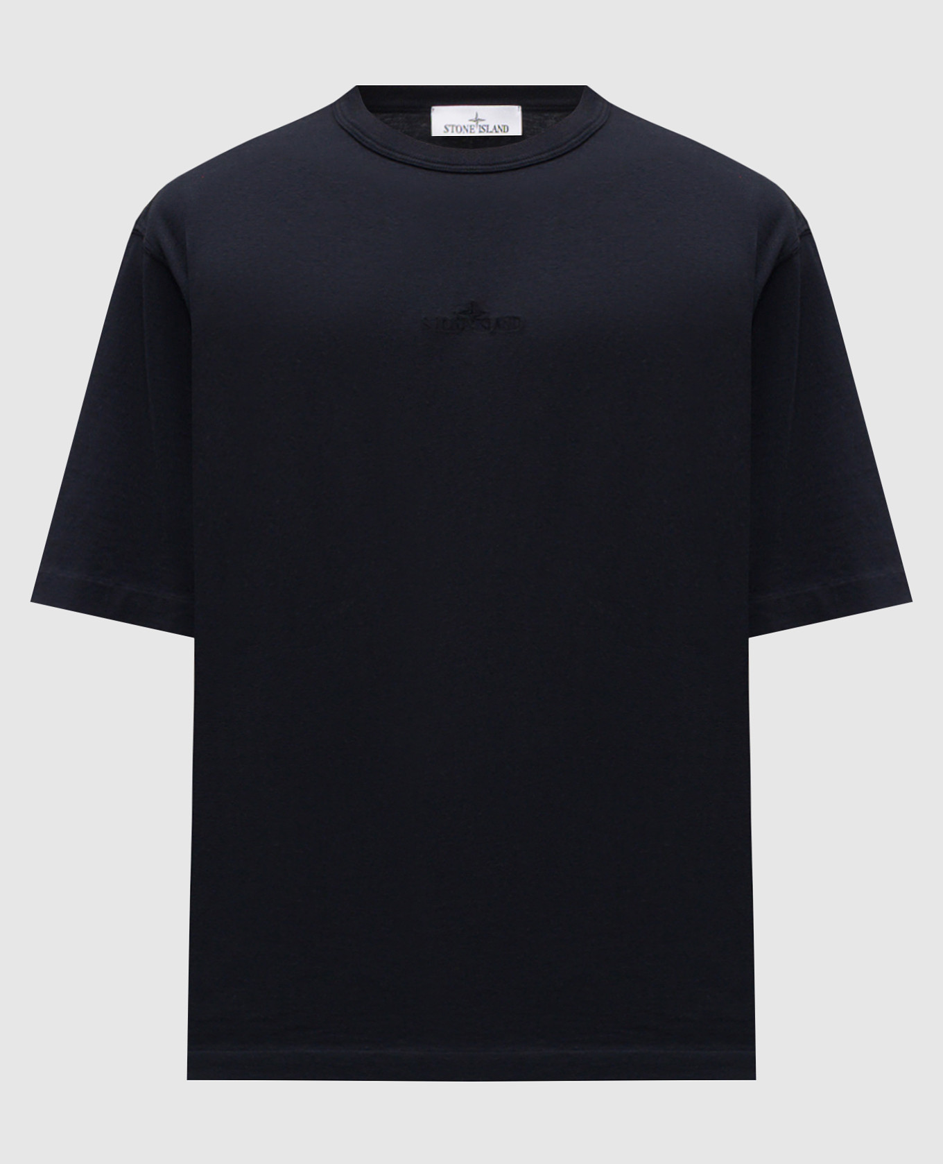 

Blue T-shirt with embroidered logo Stone Island