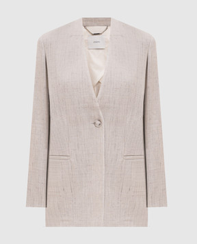 JOSEPH Grey Ferula jacket with linen JF009857
