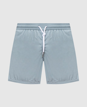 Pini Parma Blue swim shorts with logo patch 6059463