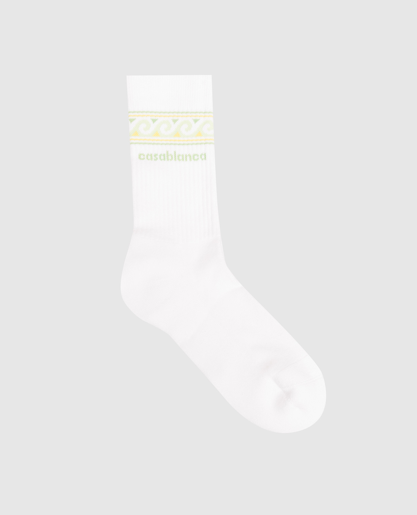 

White Knitted Wave socks with logo Casablanca