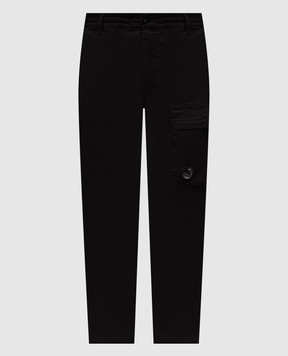 C.P. Company Black pants with patch MPA135A005694G