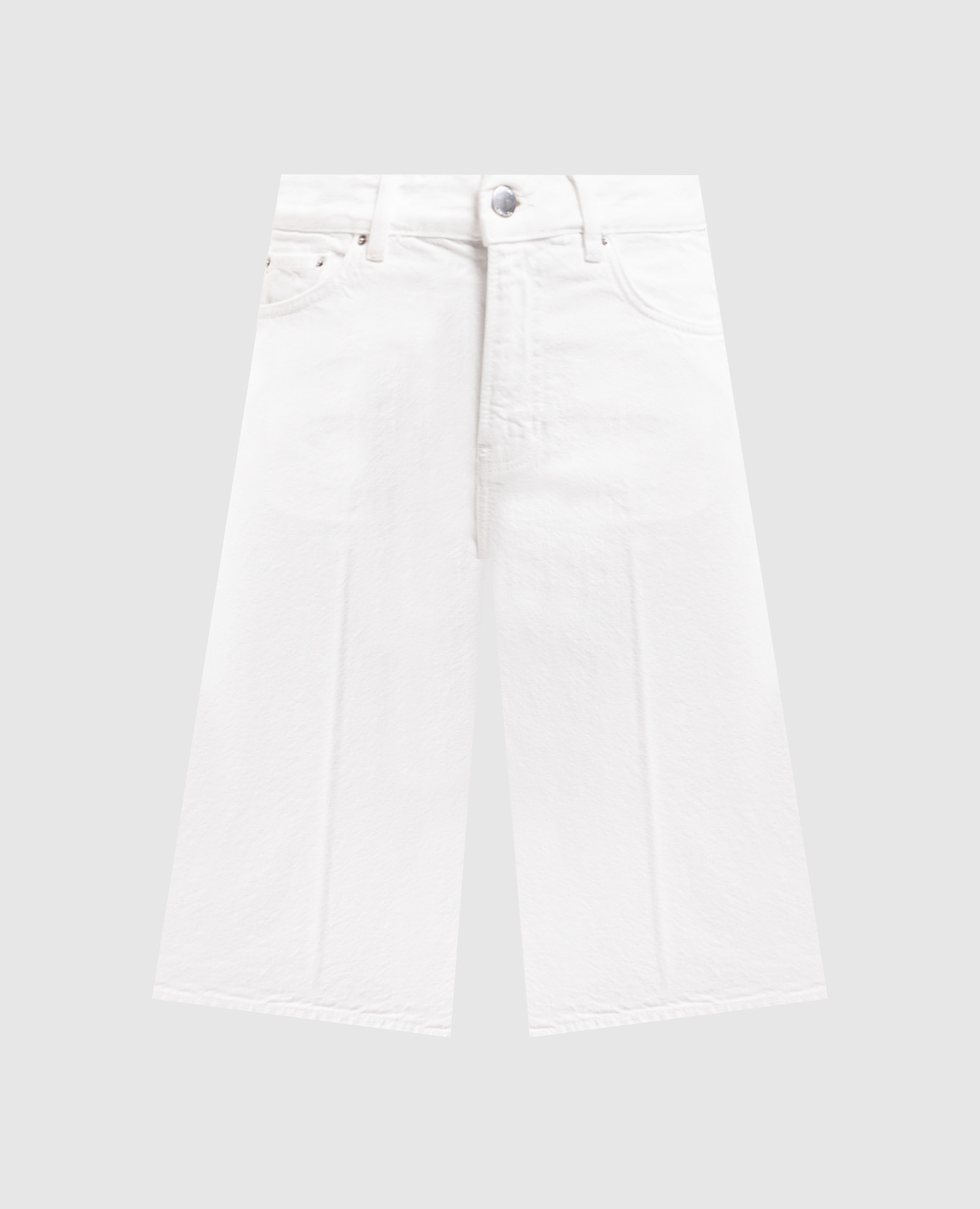 White denim shorts with logo patch Toteme