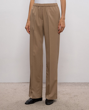 Peserico Brown wool pants P0493403464