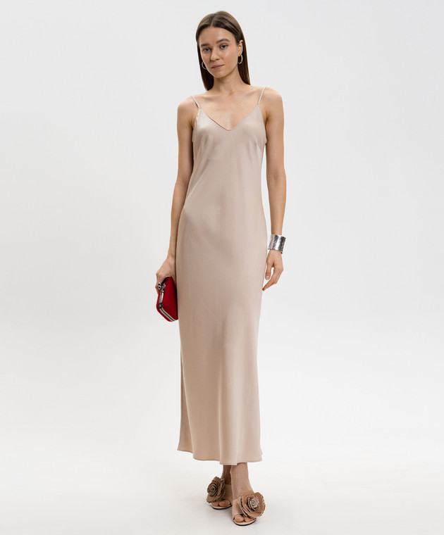 Allude - Beige silk maxi dress 26284004 - shop with European delivery at  Symbol